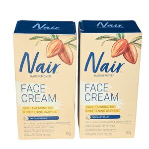 2 New Nair Hair Remover Face Cream 57g